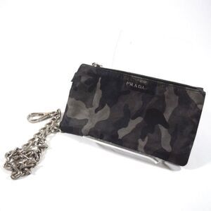 Prada Flat Chain Pouch Camouflage
